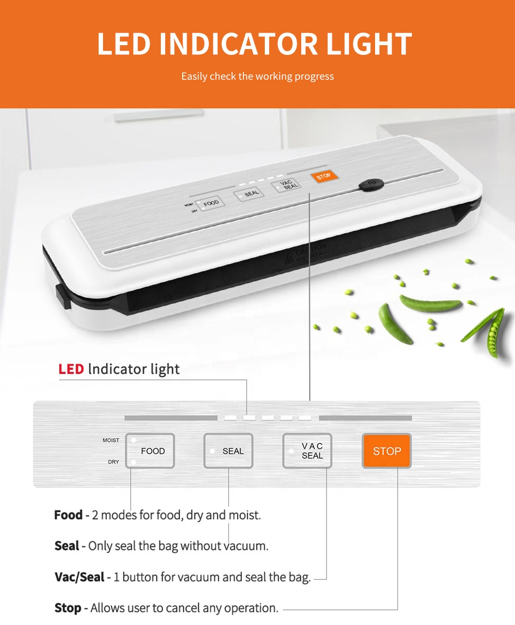 Portable Vacuum Packing Machine Glass Jar Sealer Machine Kitchen Vacuum Sealer Machine Automatic Food Sealer