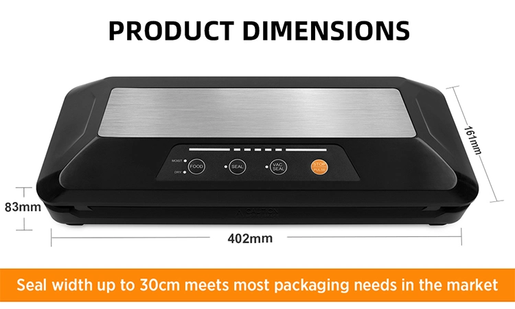 Fully Functional Vacuum Sealer Dry and Wet Food Settings with Built-in Knife Entry Kit for Inching Control and Overheating Protection