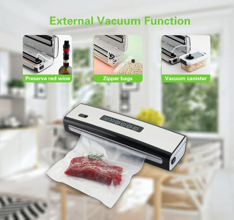 Professional Small Household Multi-Functions Stainless Steel Vacuum Food Sealer for Home Tabletop Tea Packet Sealing Machine Vacuum Sealer for Fresh Food