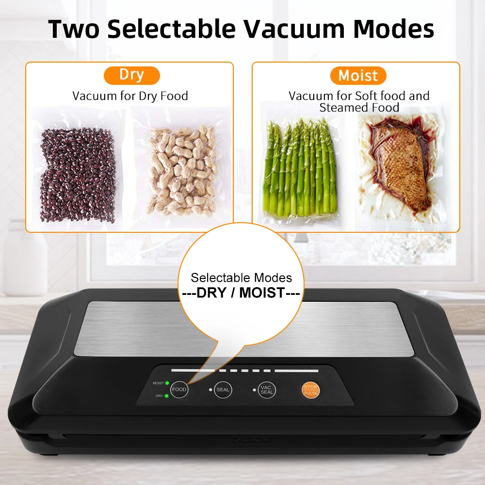 Sensitive Operation Vacuum Sealer Dry and Wet Food Setting External Extraction Function Entry Kit Inching Control Overheat Protection