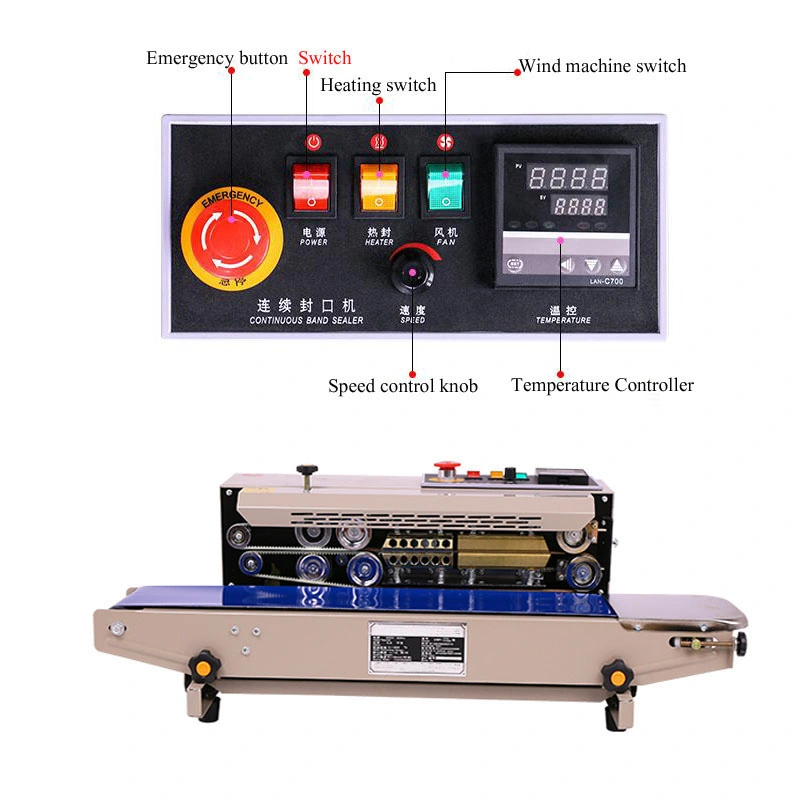 Automatic Horizontal Continuous Plastic Bag Band Vacuum Sealing Sealer Machine