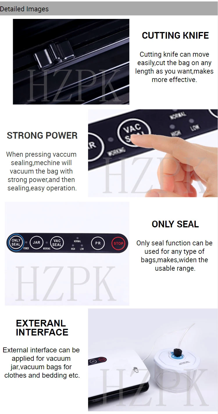 Hzpk Mini Vacuum Sealer Sealing Machine